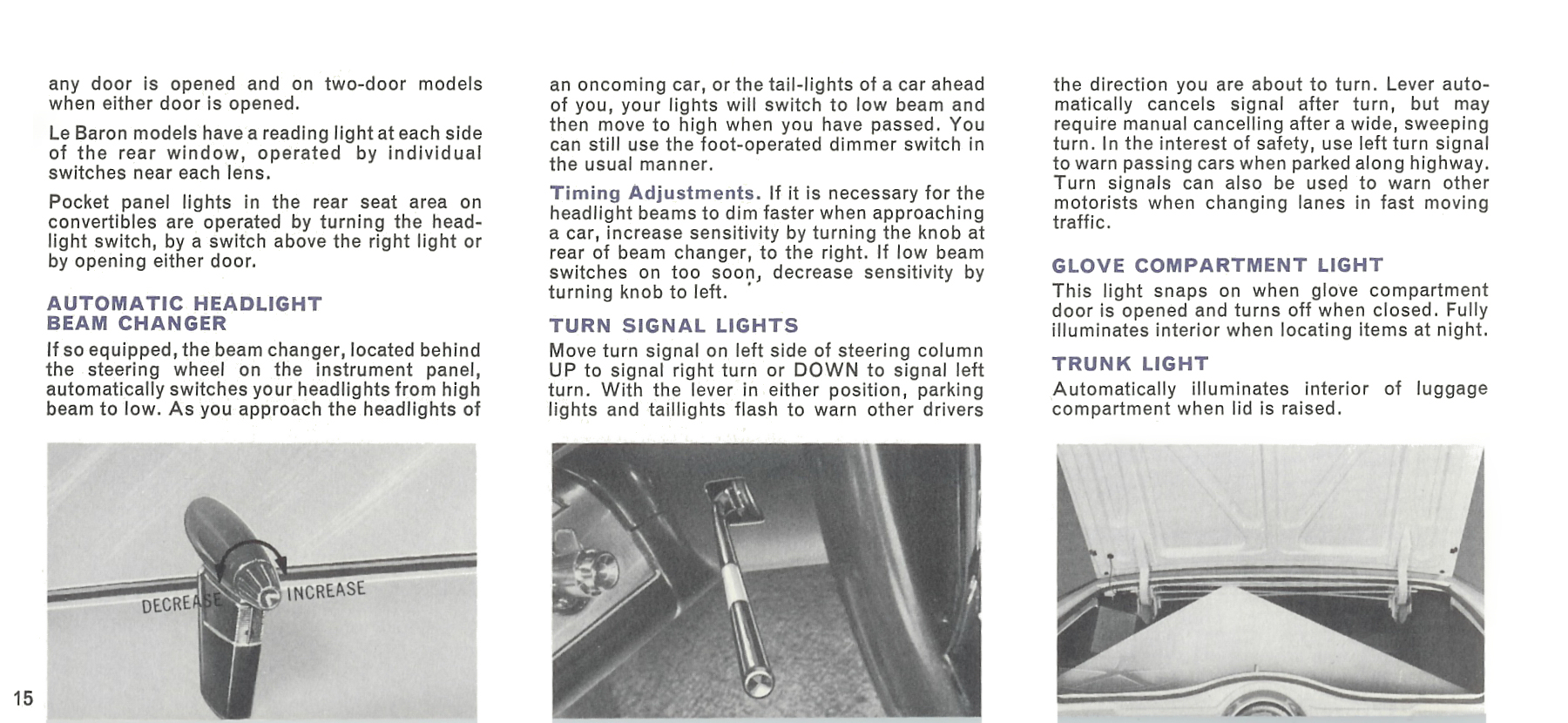 1965 Chrysler Imperial Owners Manual Page 42
